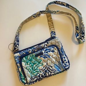 Vera Bradley Blue Floral Purse with Adjustable Strap New